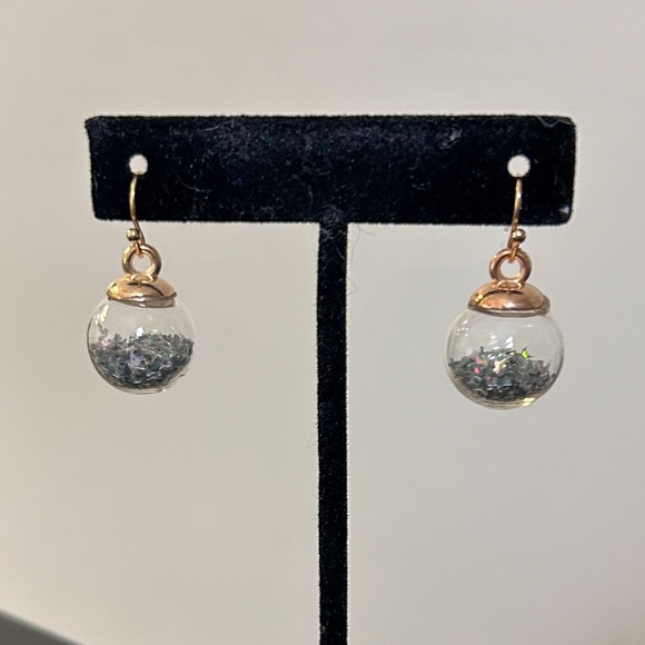 Silver Wishing Ball Earrings - Picture 3 of 6